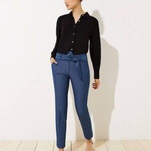 LOFT ‘Julie’ fit Blue Slim Ankle Pants with belt, size 2